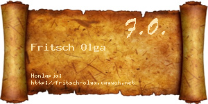 Fritsch Olga névjegykártya